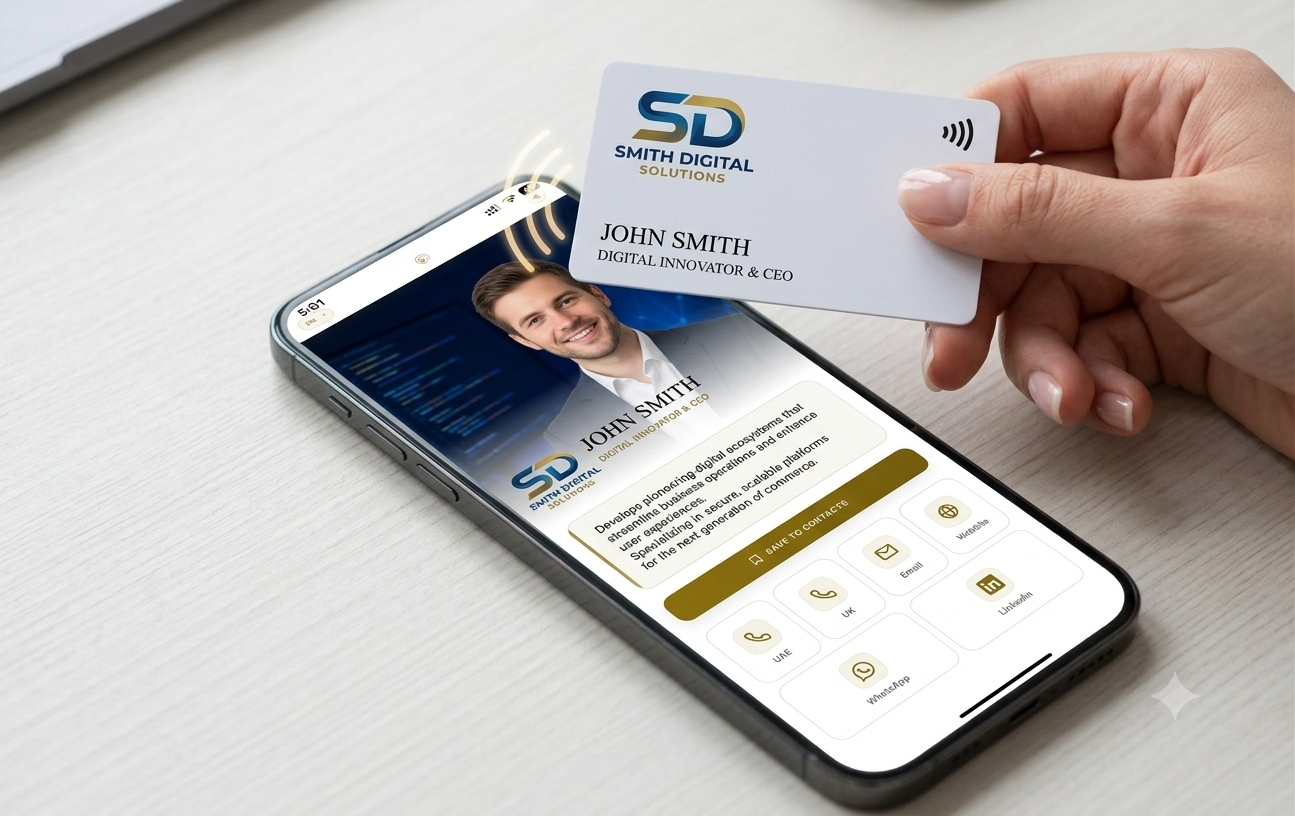 Tap CardInCloud NFC card on a smartphone